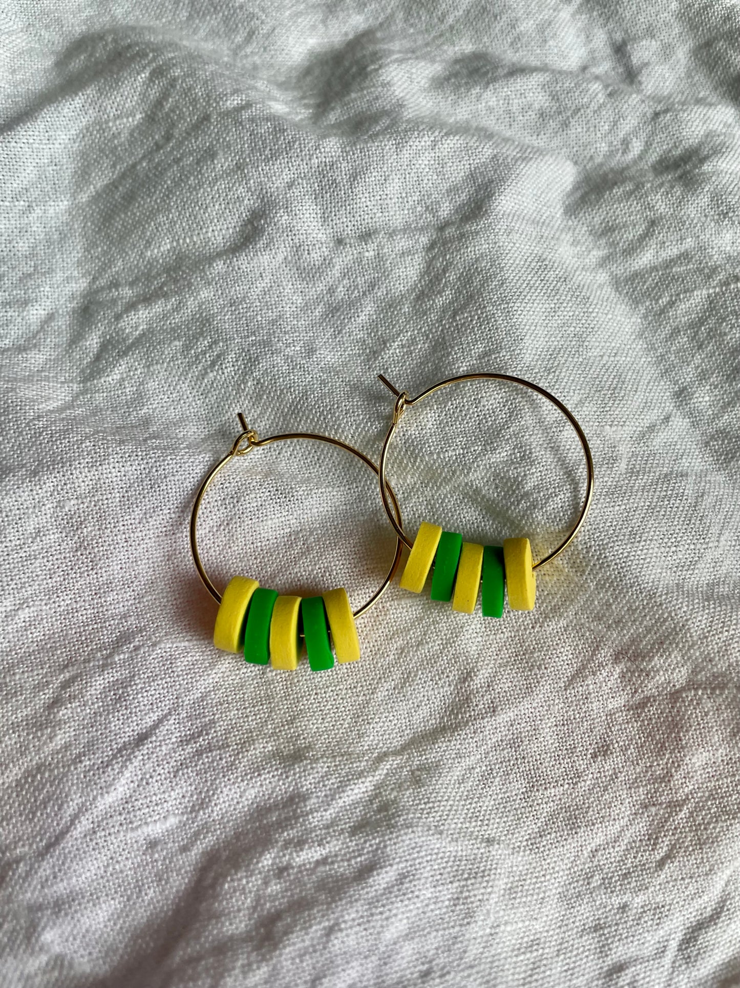 Yellow and green hoops
