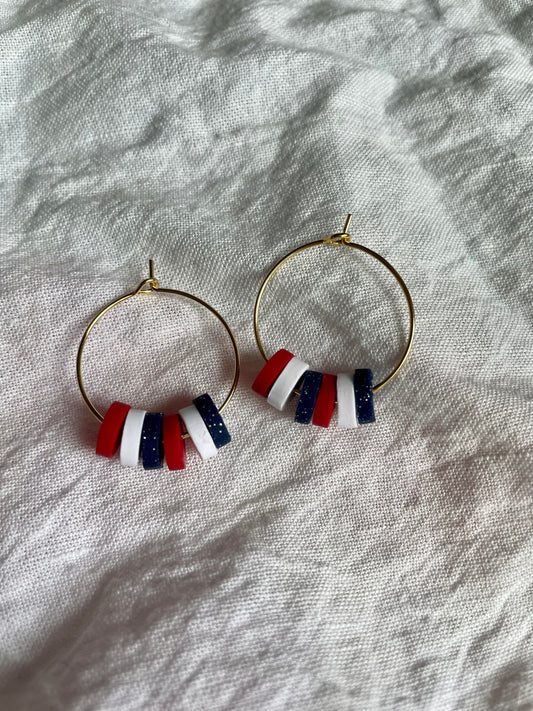 Red, white, and blue hoops