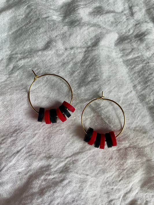 Black and red hoops