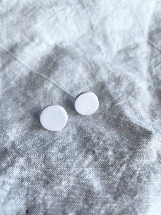 White speckled studs (larger size)